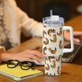 thumbnail image 6 of Pofeuu Boho Chicken Print 40oz Ice Bully With Handle And Straw Stainless Steel Vacuum Insulated Cup And 2 In 1 Straw Lid, 6 of 8