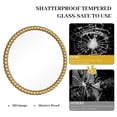thumbnail image 7 of WallBeyond 28 inch Beaded Frame Round Wall Mirror for Bedroom Living Room, Bathroom decorative Mirror for Wall, Gold, 7 of 7