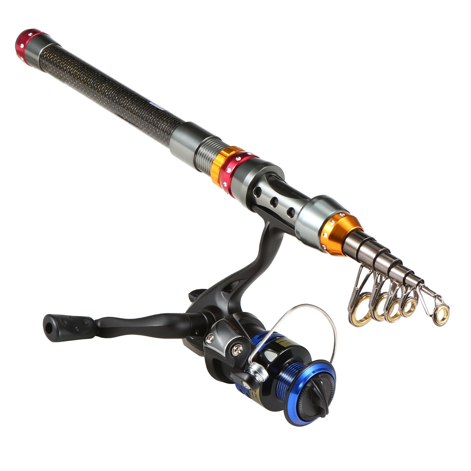 Fishing Rod Reel Combo Full Kit Spinning Reel Gear Organizer Pole Lures Bait Set 