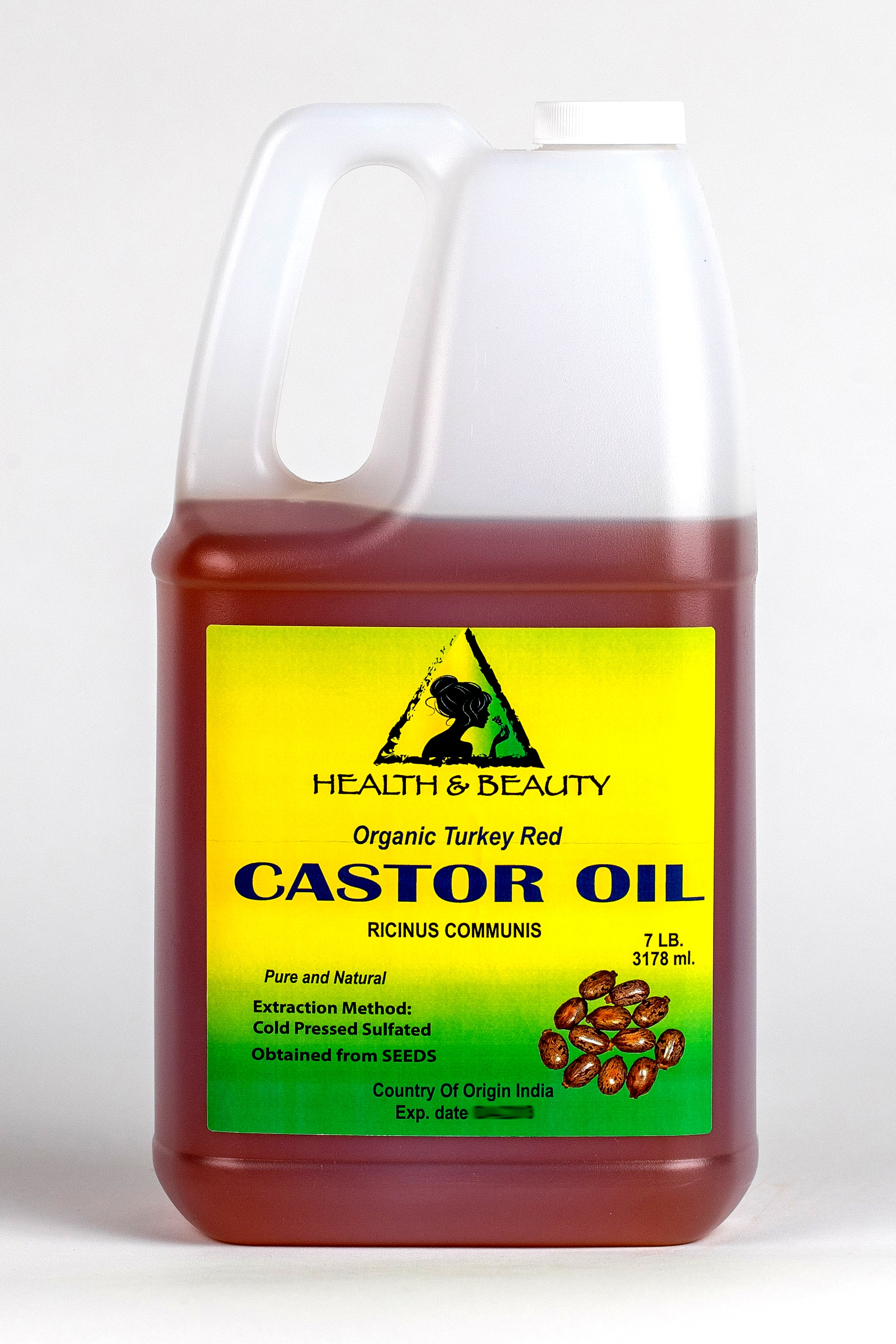 Castor Oil Turkey Red Organic Cold Pressed Hexane Free Pure 7 Lb