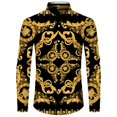 thumbnail image 1 of Camisa de manga larga con botones para hombre, cómoda camisa de solapa de otoño, estilo étnico retro, ropa de calle de tendencia de manga larga para hombre, 1 of 6