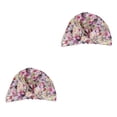 thumbnail image 1 of Ounissouiy Gorros de baño para el cabello con estampado de flores, gorro elástico reutilizable impermeable para mujeres y niñas, suministros de peluquero flor rural 2piezas Ounissouiy CBP389153, 1 of 6
