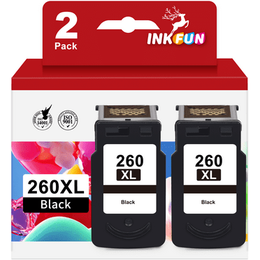260XL Black Ink for Canon 260 Black Ink for Canon Ink 260 PG-260XL for TS6420 Printer (2 Black)