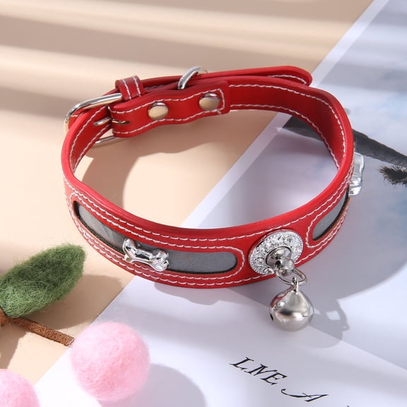 Yidarton Pet Collar Traction Bone Cat Dog Reflective Collar Cat Pet Supplies Dog Collar
