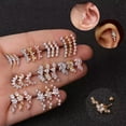 thumbnail image 5 of HOOUN 1* Stainless Steel Jewelry Dangle Nose Studs Nose Rings Nose Nails Body Piercing-21, 5 of 9