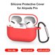 thumbnail image 2 of Funda protectora para auriculares Airpods Pro compatible con Bluetooth (rojo), 2 of 6