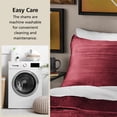 thumbnail image 7 of Mainstays Soft Velvet Pillow Sham, King, Luscious Merlot Red, 1 Pack, 7 of 7