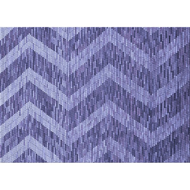 Ahgly Company Machine Washable Indoor Rectangle Transitional Deep Periwinkle Purple Area Rugs, 2' x 3'