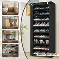 thumbnail image 3 of BAOKALER 10-Tier Shoe Rack Organizer for Entryway, 27 Pairs Capacity Shoe Storage Shelf, 62.99*23.62*15.7 inch, Black, 3 of 11