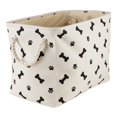 thumbnail image 1 of Design Imports CAMZ12462 Paw & Bone Rectangle Polyester Pet Bin, Black - Large, 1 of 1