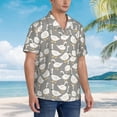 thumbnail image 3 of Fotbe Herd of ducks Pattern Hawaiian Shirt for Men Unisex Summer Beach Casual Short Sleeve Cotton Linen Button Down Shirts,Large, 3 of 7