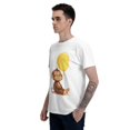 thumbnail image 5 of Cute Monkey Men's T-Shirt Cotton 100% Summer Tops Fashion Casual Cute Monkey Short Sleeves for Men Women Round Collar Top Tees, 5 of 6