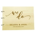 thumbnail image 1 of Rustic Wedding Wooden Engraved Bride & Groom Name Advice Book Personalized Guest Book, 1 of 6