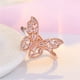 thumbnail image 1 of Anillo de zirconia cúbica con mariposa fresca y misteriosa a la moda, anillo exterior giratorio, regalo maravilloso Wmkox8yii shlkj1068, 1 of 1