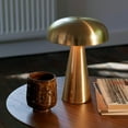 thumbnail image 3 of serony Mushroom Table Lamp Touch Dimming USB LED Night Table Lamp Light Desktop Decor USB Table for Kitchen golden, 3 of 8