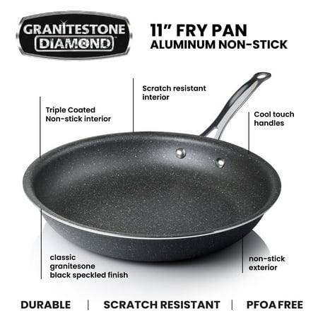 Granitestone - Non-Stick Frying Pan - Gray/Silver