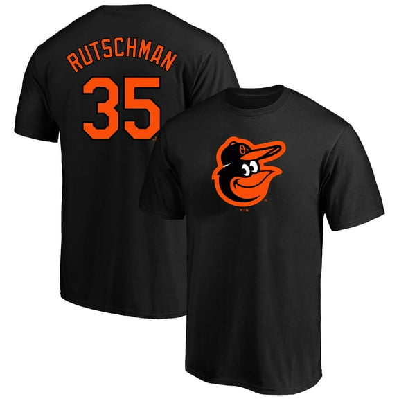 Men's Fanatics Adley Rutschman Black Baltimore Orioles Big & Tall Name & Number T-Shirt