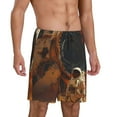 thumbnail image 2 of Naloa Astronaut Exploring Mars Men's Short Pajama Pants, Pj Shorts, Lounge Comfort Shorts-X-Large, 2 of 6
