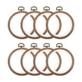 thumbnail image 1 of Juego de aros para bordar en miniatura, 8 unidades, redondos, 8 cm, imitación madera y plástico, 1 of 7