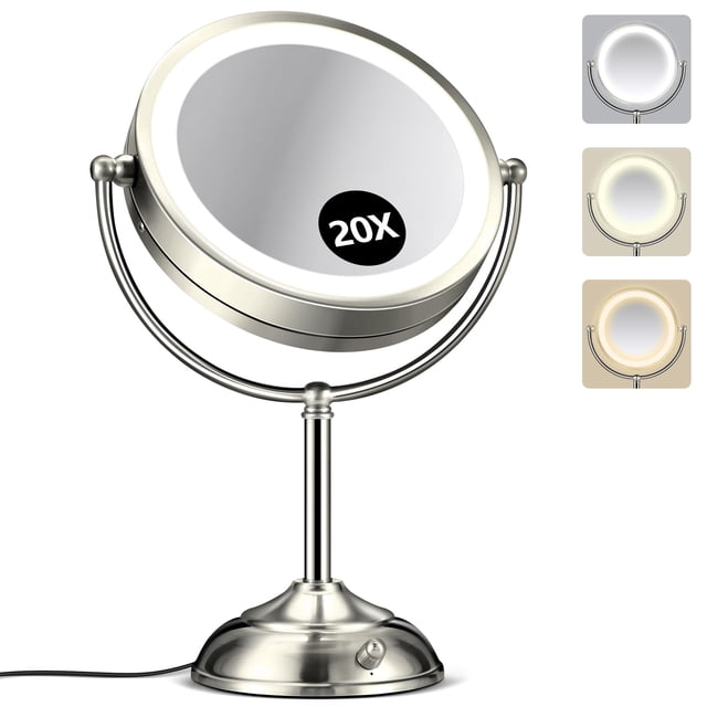 Espejo de maquillaje B Beauty Planet, recargable, 20 aumentos, 9 aumentos