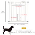 thumbnail image 3 of PawHut Pressure-Mounted Dog Gate Auto-Close for 29"-31.5" Wide, White, 3 of 10