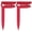 Red, variant on U-Shaped Ground Stakes with Washers – Dusknt Galvanized Angled Mulch Film Stakes for Securing Weed Control Fabric, Netting & Ground Sheets, Spring Gardening Essential