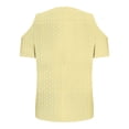 thumbnail image 6 of Mittory Womens Cold Shoulder V Neck T Shirts Casual Loose Basic Summer Tees Blouse, 6 of 7