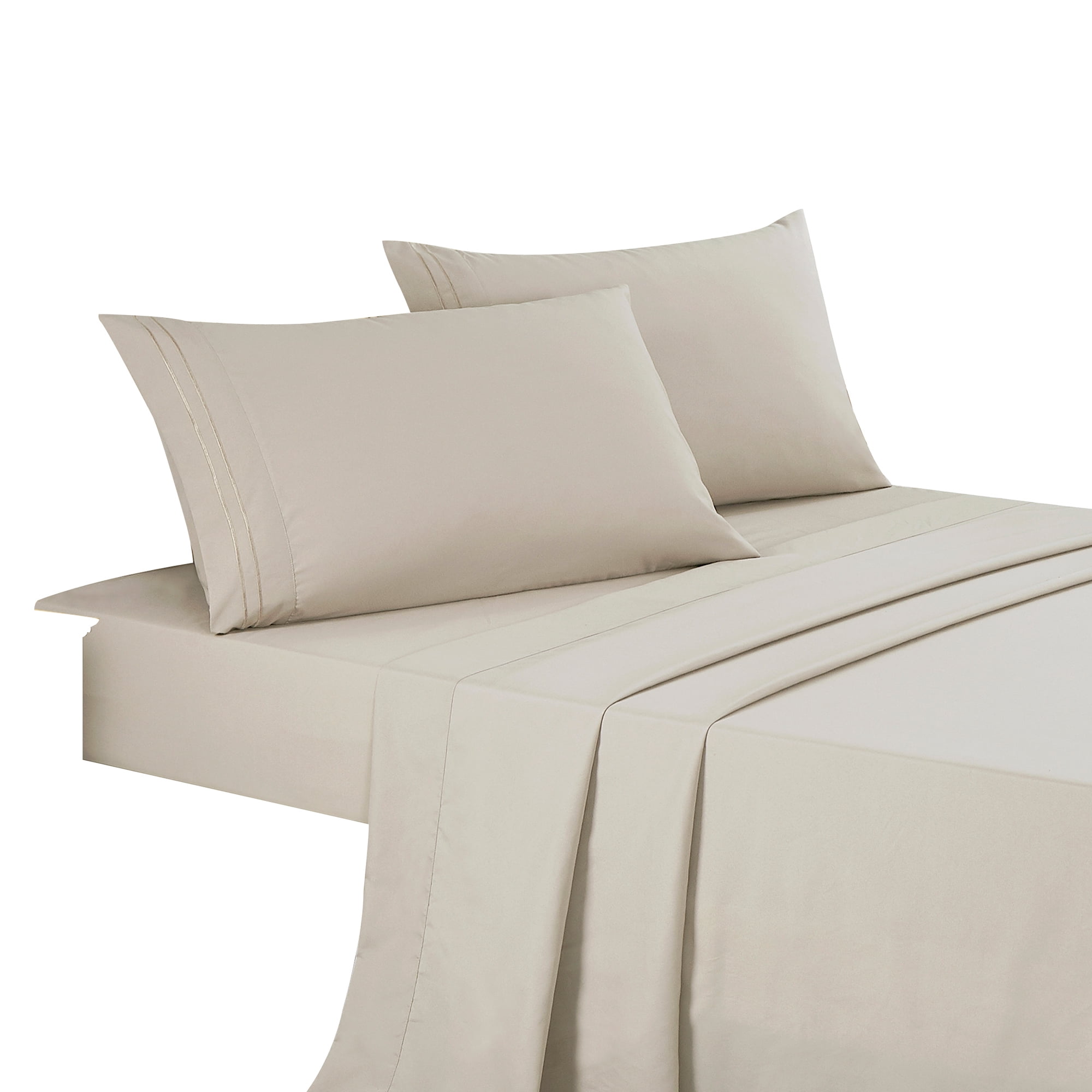 4-Piece Set Bed Sheets, Bedding with Fitted Sheet, Flat Sheet & Pillowcases