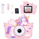 thumbnail image 1 of Envyvip Unicorn Toys Cámara para niños Niñas de 3 a 8 años Cámara digital para niños pequeños Regalos de cumpleaños de Navidad para niñas de 3 4 5 6 7 8 años Linda cámara de video selfie HD 1080P Tarj, 1 of 7