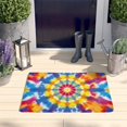 thumbnail image 2 of Colorful Rainbow Tie Dye Spiral Flannel Non Slip Door Rugs,Washable Door Mats Indoor,Decorative Door Mats,Dirt-Resistant and Absorbent Doormat for Entrance,Bedroom,Kitchen,Bathroom,23.5"x16", 2 of 5