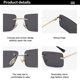 thumbnail image 5 of gradient tea Gafas de sol rectangulares de moda para mujer y hombre, gafas de sol pequeñas sin montura, gafas masculinas para mujer, gafas de sol, 5 of 5
