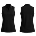 thumbnail image 5 of Golf Shirts for Women Sleeveless V Neck Workout Tank Tops Collared Quick Dry Tennis Running Polo Shirts, S, 5 of 6