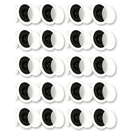 Cs10 Stereo - Theater Solutions CS4C In Ceiling Speakers Surround Sound Home Theater 10 Pair Pack 10CS4C
