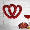 thumbnail image 3 of Adorable Heart Shape Wreath Beautiful Festive Touch Plastic Wreath Decor for Home, 3 of 8