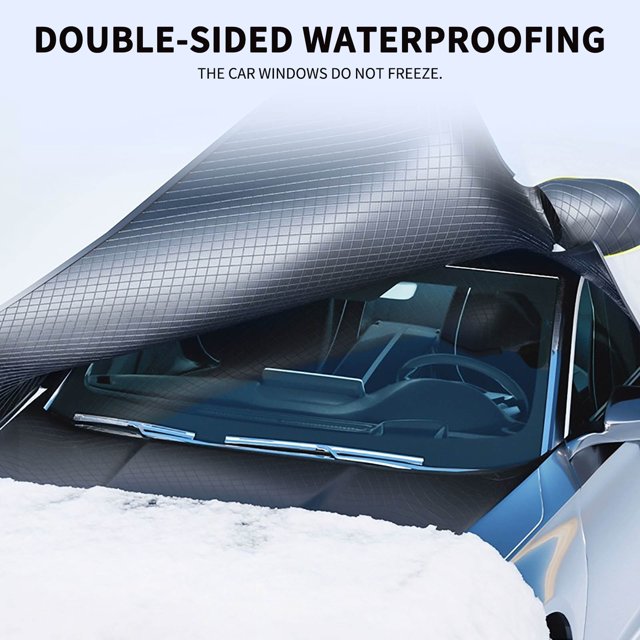 Cagogo under $5 2Pcs Car Snow Cover, Car Snow Cover, Windshield Snow Guard, Winter Car Cover, Thickened Snow Protector, Sunshade Snow Cover, Vehicle Snow Shield, All Season Car Cover