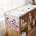thumbnail image 6 of Watercolor Flowers Table Runner, Spring Pink Ink Floral Botanical Washable Cotton Linen Table Runners 108 Inches Long, Dresser Scarf Runner for Dining/Living Room/Kitchen/Square Tables 13''x108'', 6 of 9