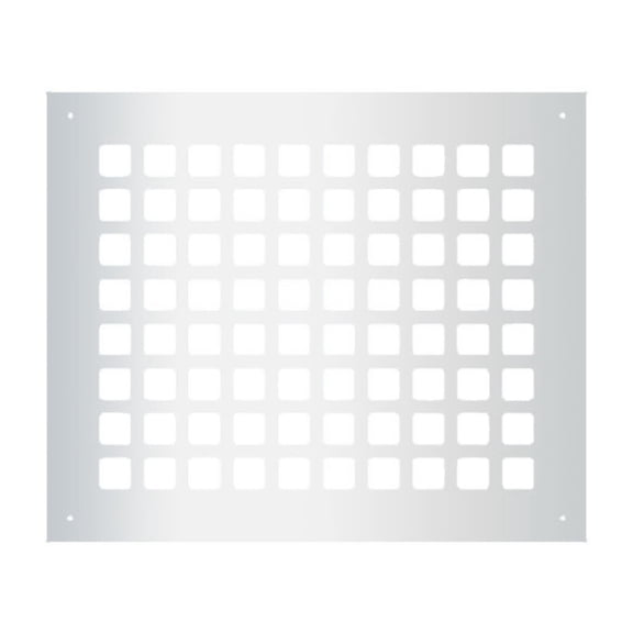 Reggio Registers G1012-Sh Grid Series 8" X 10" Grille - Silver