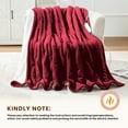thumbnail image 5 of WISHEAD Electric Heated Blanket Full Soft Flannel & Sherpa, 5 Heat Levels, 10 Hours Auto-Off Over-Heat Protection ETL Certification (72"x84", Red), 5 of 9