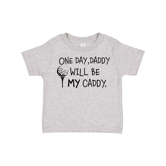 Inktastic One Day, Daddy Will Be My Caddy Kids Golfing Boys or Girls Toddler T-Shirt