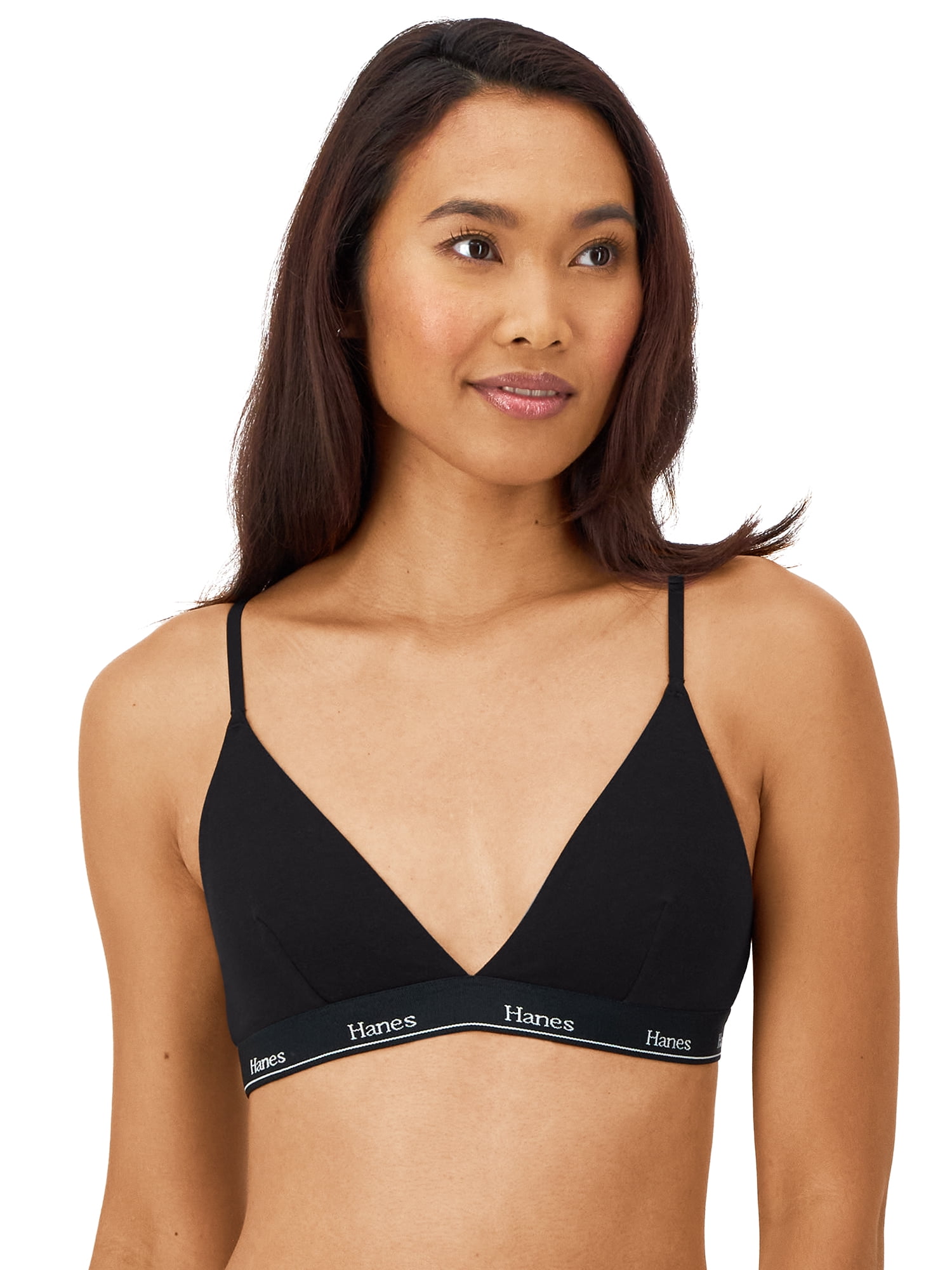 Hanes Originals Women's Stretch Triangle Bra, 2-Pack, sizes SM-2XL