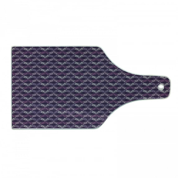 Abstract Cutting Board, Repeating Pattern of Dreamy Motif in Colors, Decorative Tempered Glass Cutting and Serving Board, in 3 Sizes, by Ambesonne