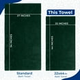 thumbnail image 3 of Dan River Bath Towel 6 pack 22x44 in Ultra Soft Quick Drying Cotton Towel - Hunter Green, 3 of 7