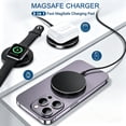 thumbnail image 3 of Magnetic Wireless Charger 2 Pack,15W Fast Magnetic Charging Charger Pad Compatible for iPhone17/ 16/15/14/13/12 Pro Max Plus, Strong Magnet Charging Pad with USB-C Cable, 3 of 10