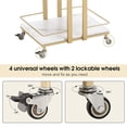 thumbnail image 5 of BarberPub 3 Tier Rolling Utility Cart, Storage Trolley Cart with Metal Frame for Home and Spa, 5 of 8