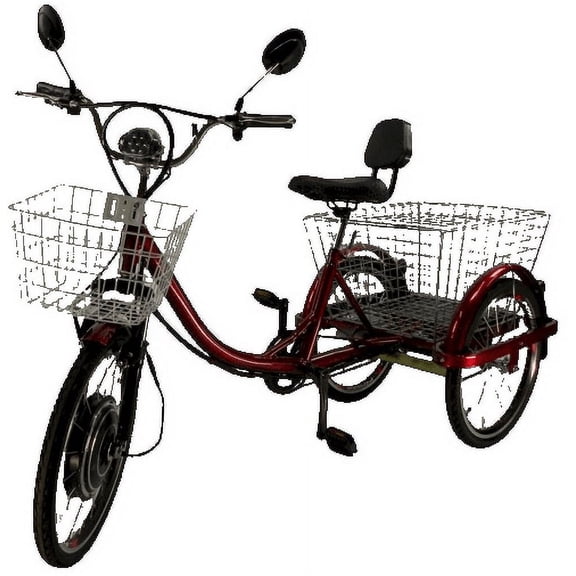 MobilityScooTrike.com 1000 W Electric Tricycle with Headlights and Basket