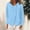 Blue, variant on Womens Casual Tops, Plus Size Summer Shirt, Fashion Elegant Solid Color Cotton And Linen Button Blouse, Long Sleeve Lapel Blouses and Button-Down Shirts for Women