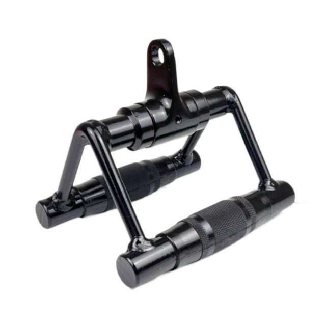 jinwen D Row Handle Cable System Attachment Gym V Handle for Biceps Tricep Exercise Black Thick Handle