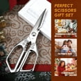 thumbnail image 6 of All-Purpose Kitchen Scissors – Heavy Duty Stainless Steel Shears for Meat, Chicken, Turkey, Bones, Herbs – Sharp, Dishwasher Safe, Detachable Cooking Scissors (Silver), 6 of 7