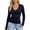 Navy, variant on Womens Tops 2026 Low Neck Long Sleeve T Shirt Fall Slim Fit Basic Top Soft Lined Casual Tee Trendy Flowy Tees
