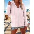 thumbnail image 6 of jiaxiM Lightweight Hoodies for Women Zip Up Summer Thin Hoodies Drawstring Loose Fit Cotton Hoodie Casual Beach Cover Up, 6 of 8